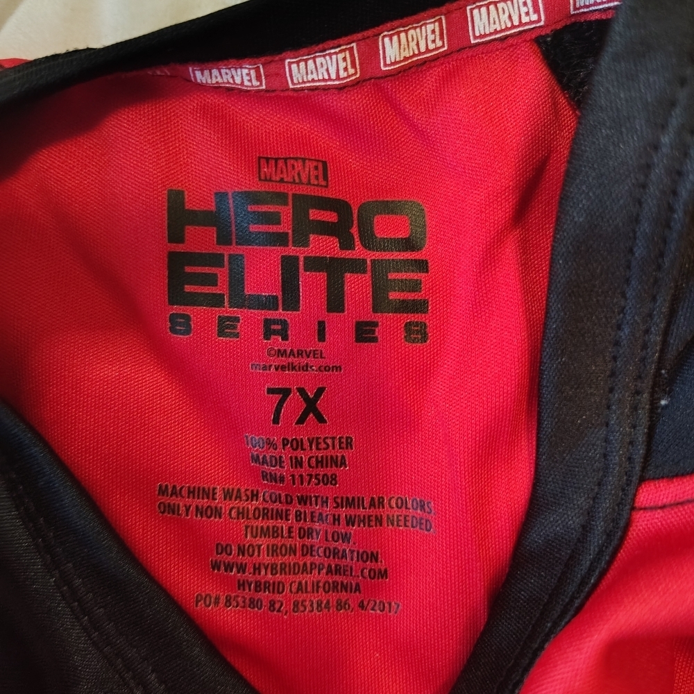 Marvel Hero Elite Vibrant Red Tee Size 7X - Picture 4 of 6